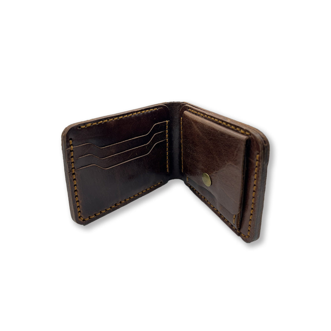 Rustic Wallet with coin slot